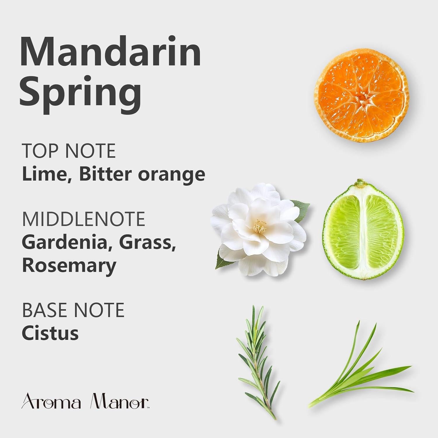 Aceite Difusor Aroma Manor Mandarina Primavera 340g