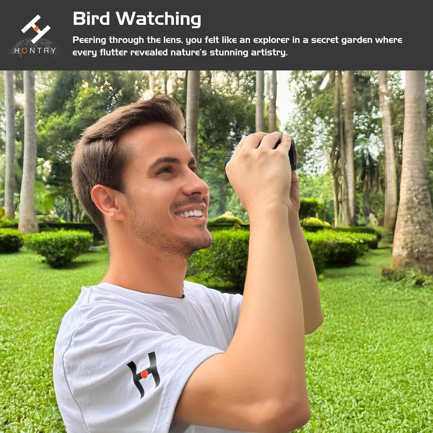 Binoculares Hontry 10x25 Compactos para Observación de Aves