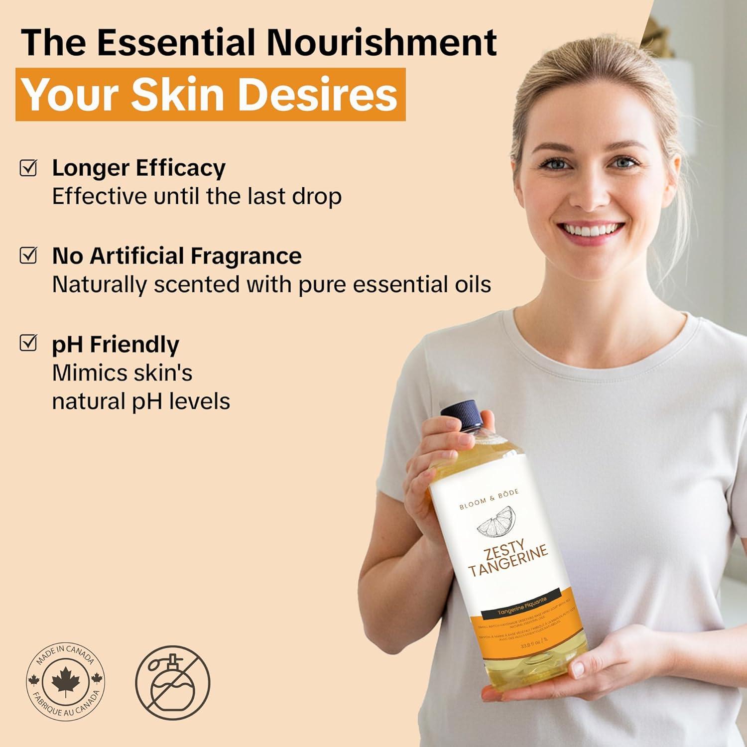 Jabón de Manos Líquido Natural EO 1000 ml - Aroma Mandarina Fresca