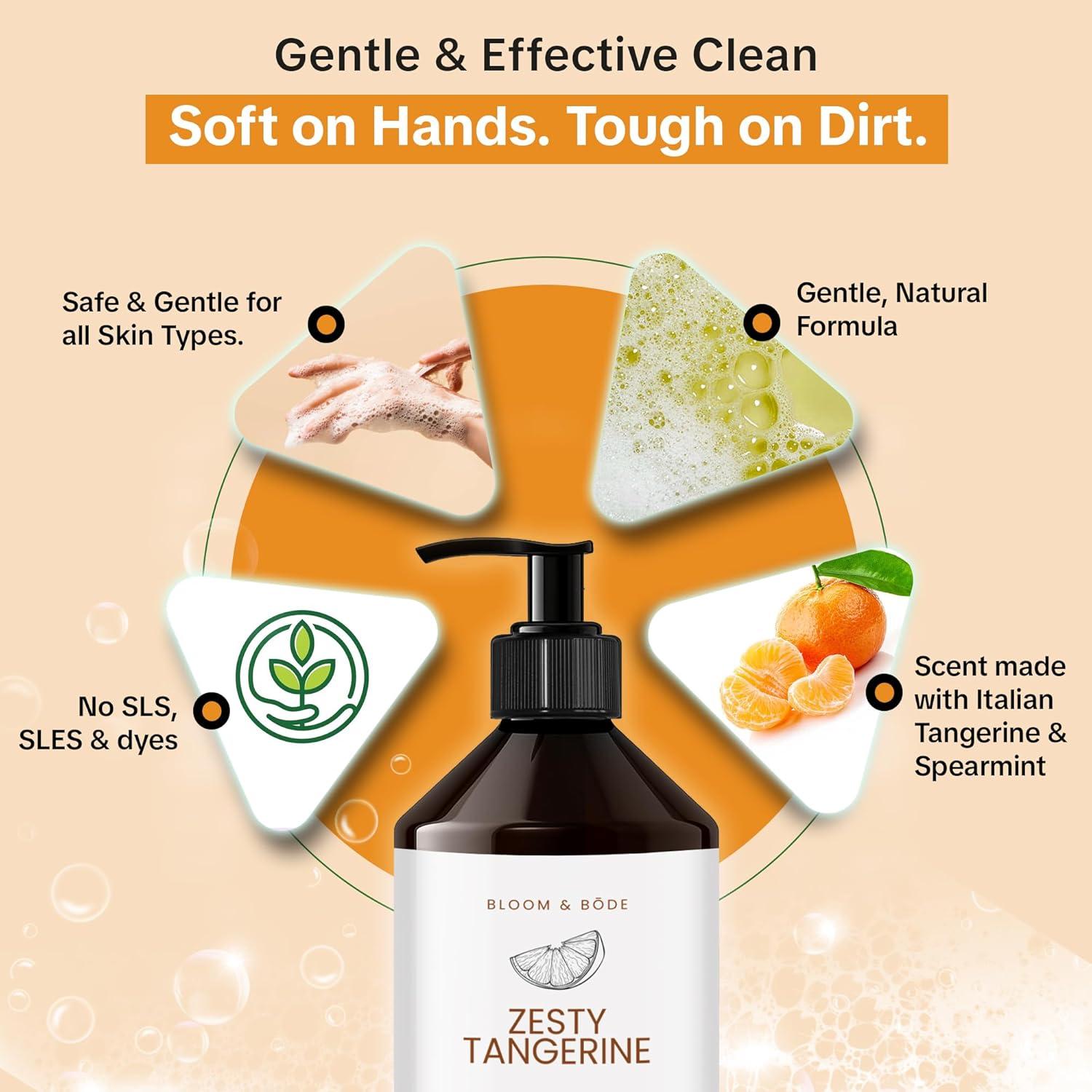 Jabón de Manos Líquido Natural EO 1000 ml - Aroma Mandarina Fresca