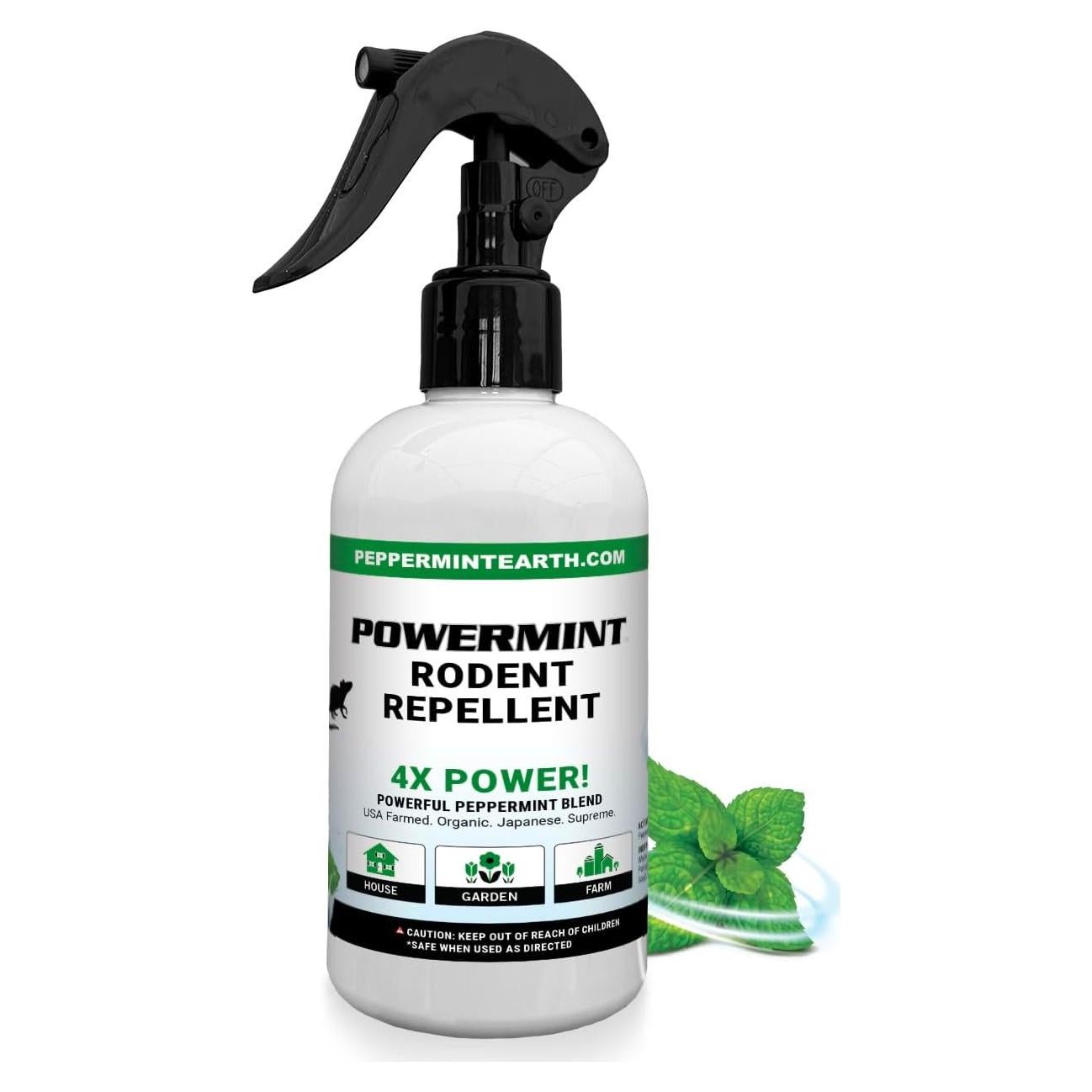 Spray Repelente de Roedores Powermint 226.8 ml Aceite de Menta