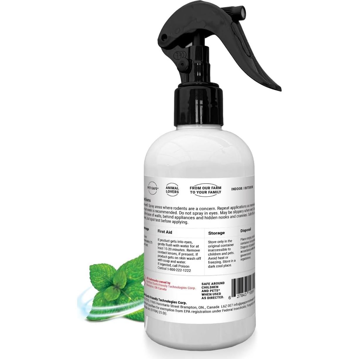 Spray Repelente de Roedores Powermint 226.8 ml Aceite de Menta