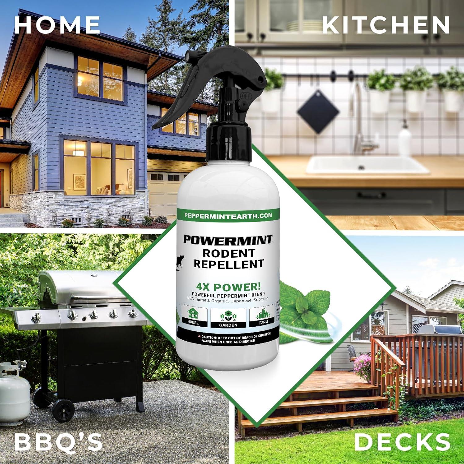 Spray Repelente de Roedores Powermint 226.8 ml Aceite de Menta