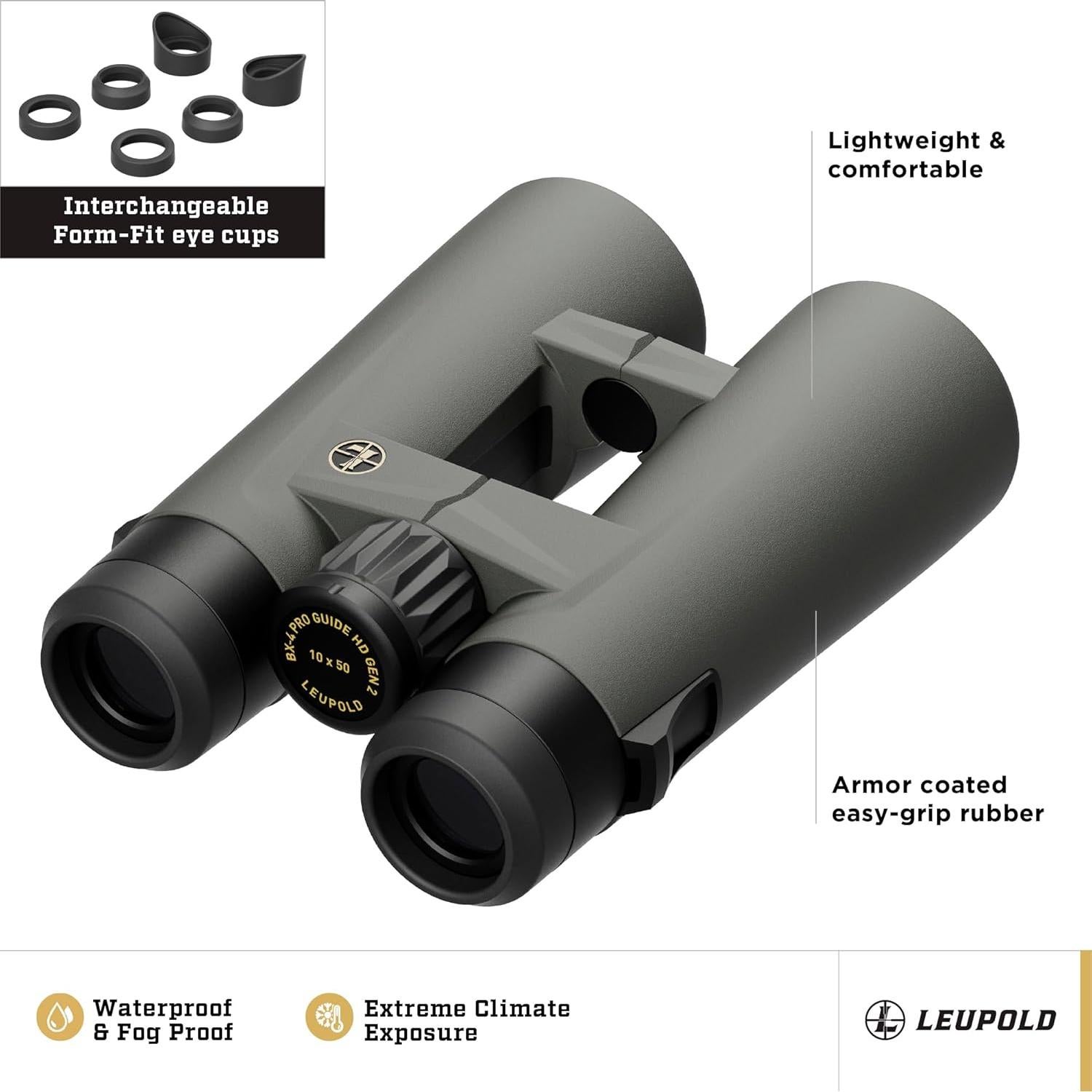 Prismáticos Leupold BX-4 Pro Guide HD 12x50mm Gris