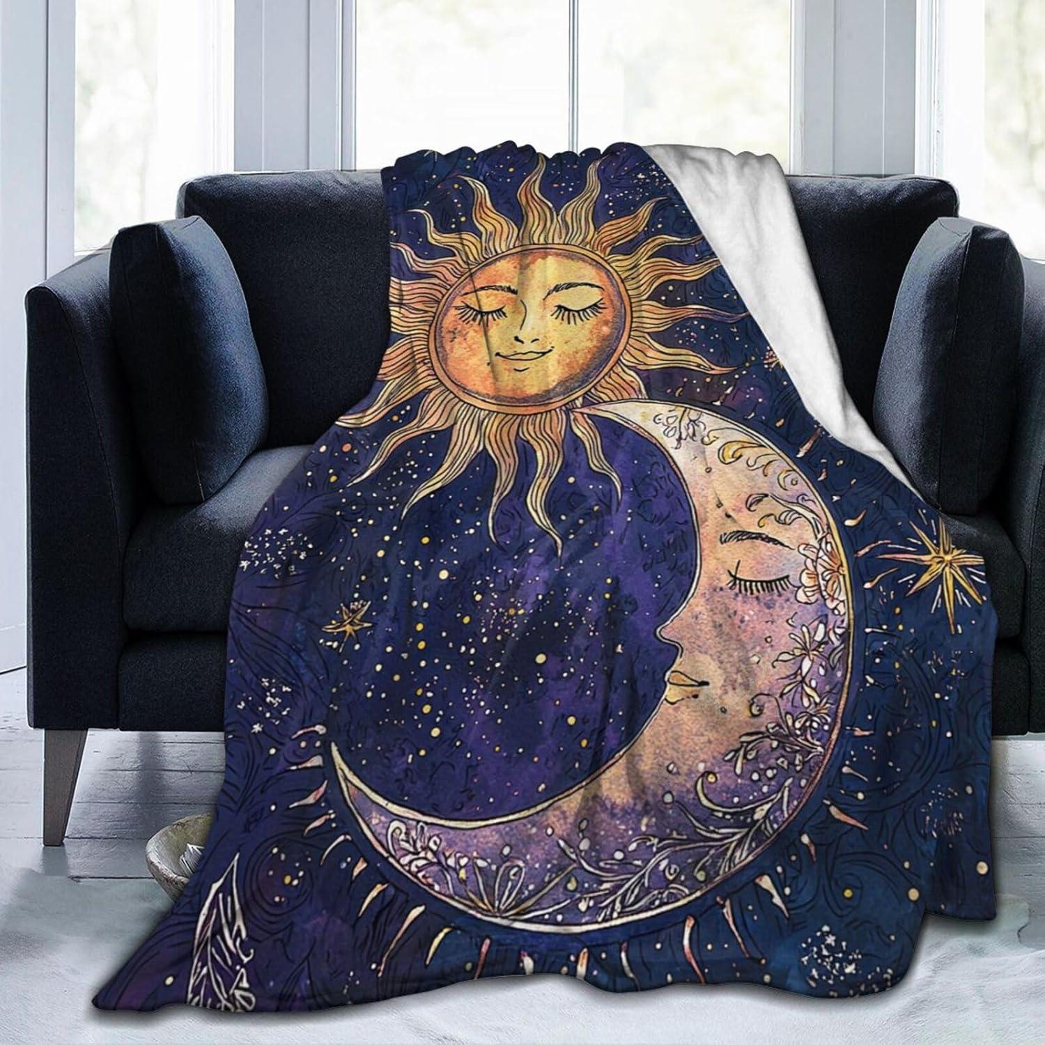 Manta de Franela Boho Celestial Genérica 152x127cm Suave