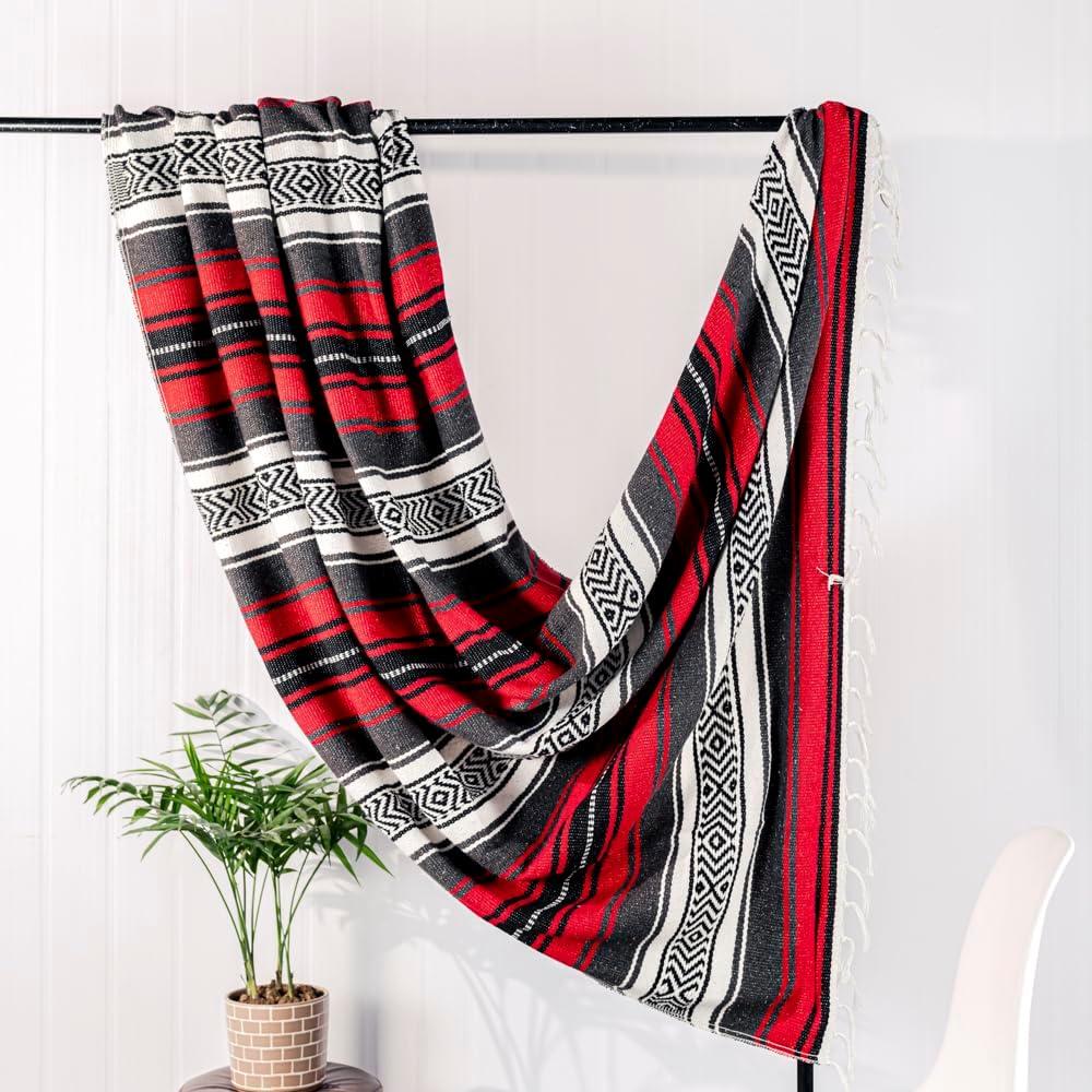 Manta Mexicana Airooglee 175x130 cm Roja - Yoga, Playa, Camping