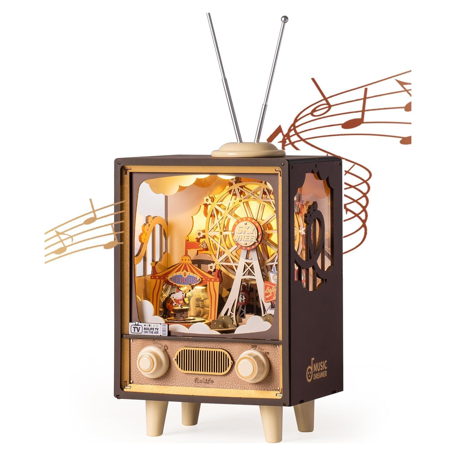 Rolife Rompecabezas 3D de Madera Caja de Música LED 174 Piezas