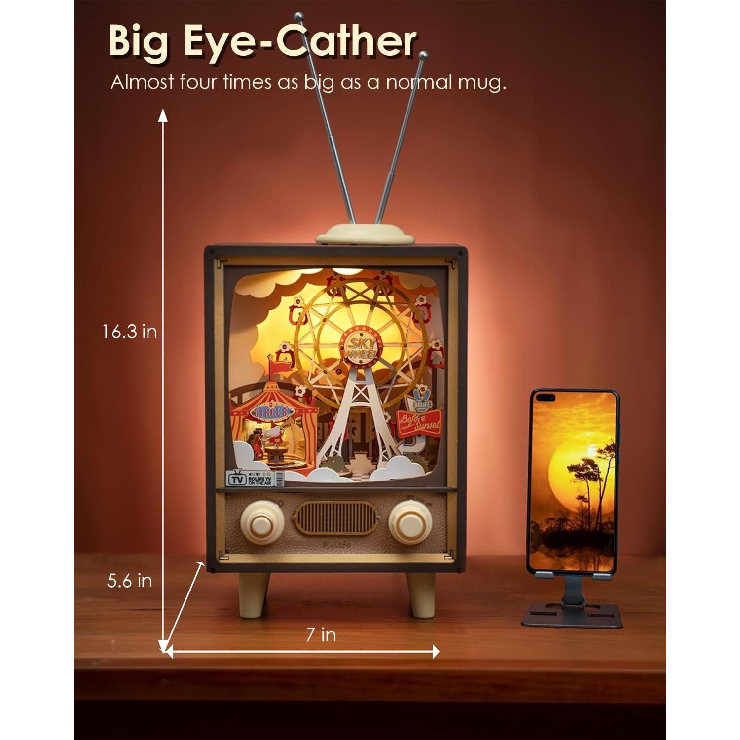 Rolife Rompecabezas 3D de Madera Caja de Música LED 174 Piezas