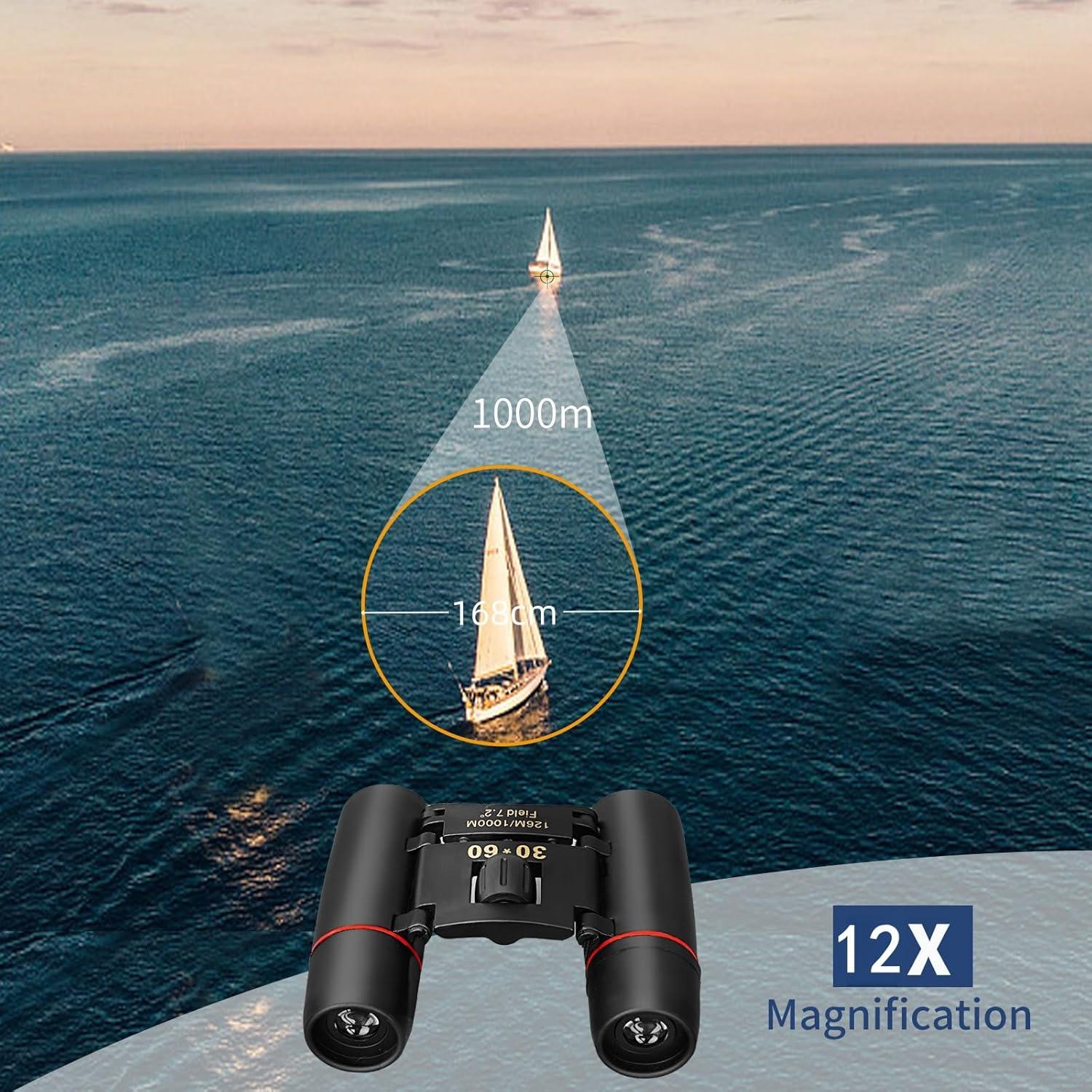 Binoculares Compactos QICBIUD 12x30 para Adultos y Niños