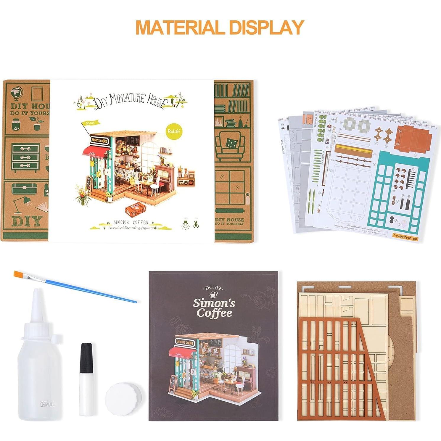 Rolife Kit Casa Miniatura DIY 21.5x17.8x19.1cm para Adultos