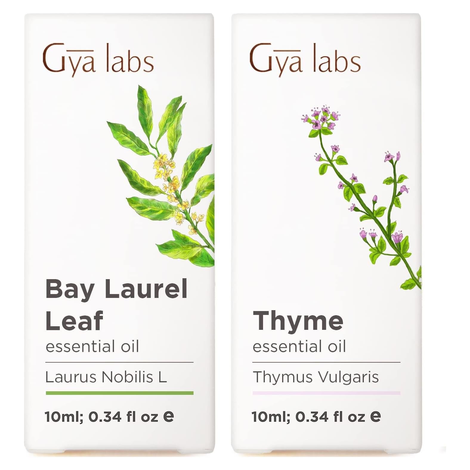 Set de Aceites Esenciales Gya Labs - Laurel y Tomillo 2x10 ml