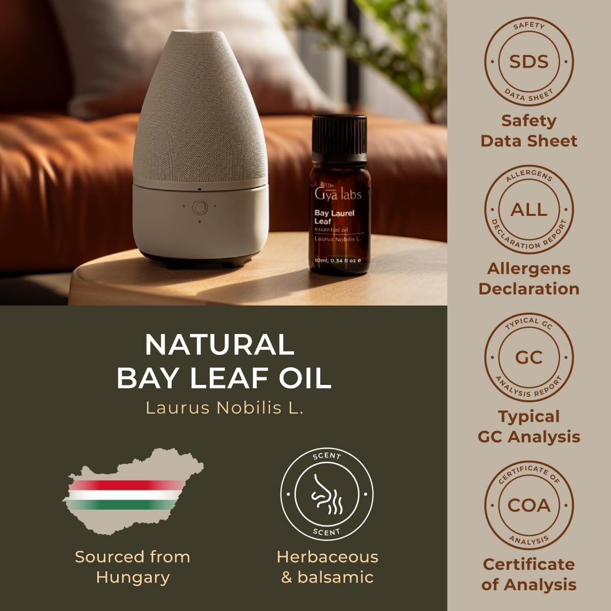 Set de Aceites Esenciales Gya Labs: Laurel 10 ml y Jojoba 100 ml