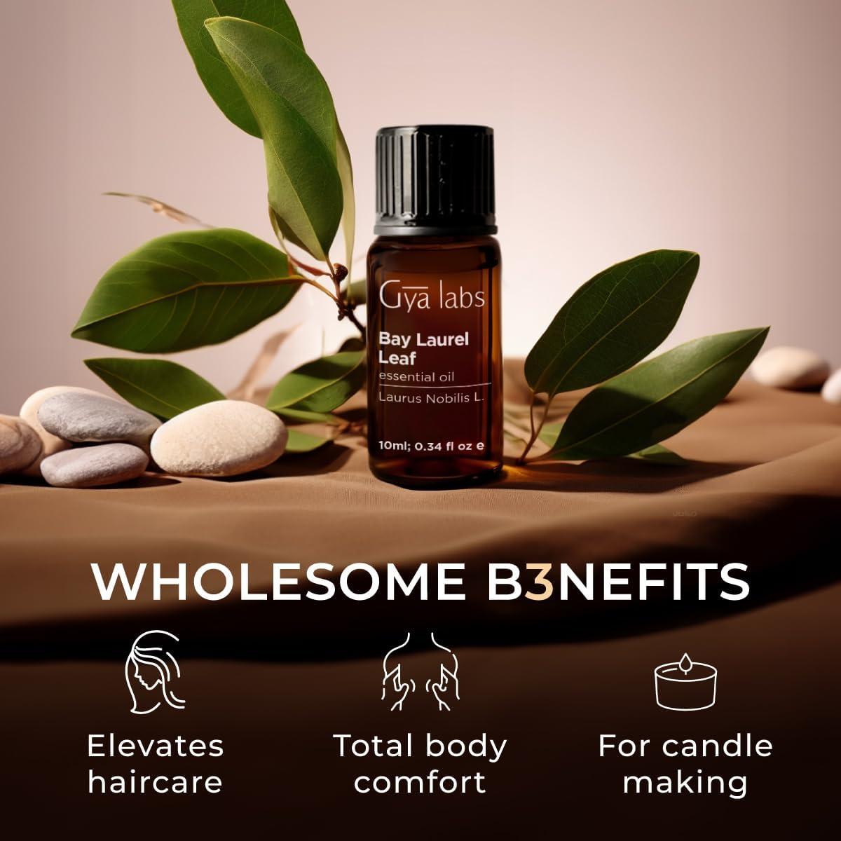 Set de Aceites Esenciales Gya Labs: Laurel 10 ml y Jojoba 100 ml
