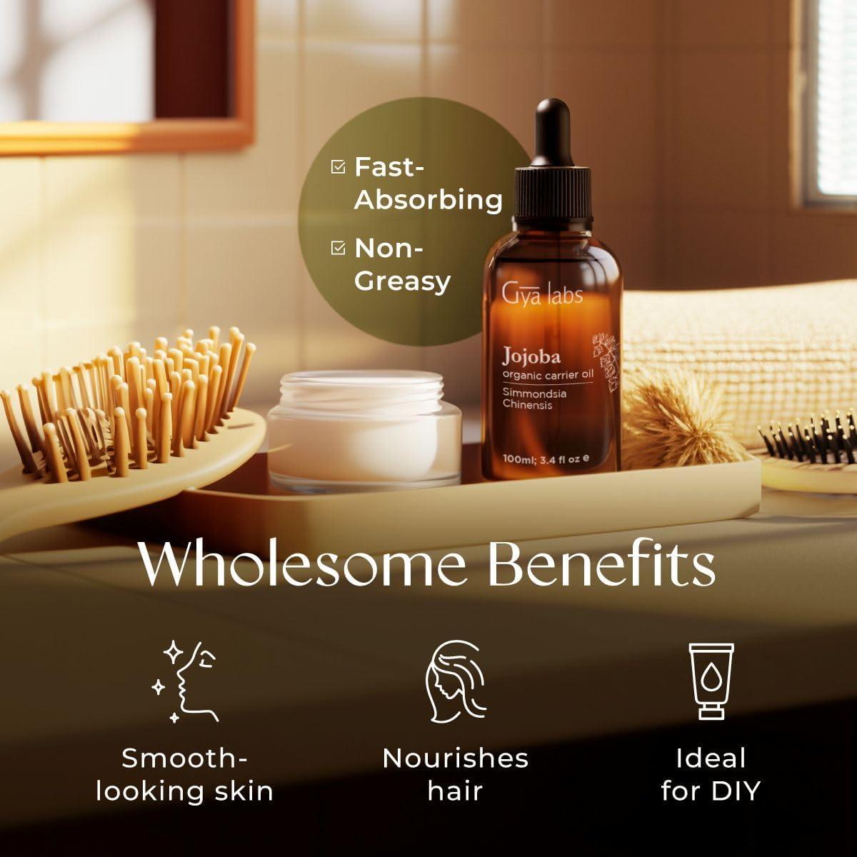 Set de Aceites Esenciales Gya Labs: Laurel 10 ml y Jojoba 100 ml