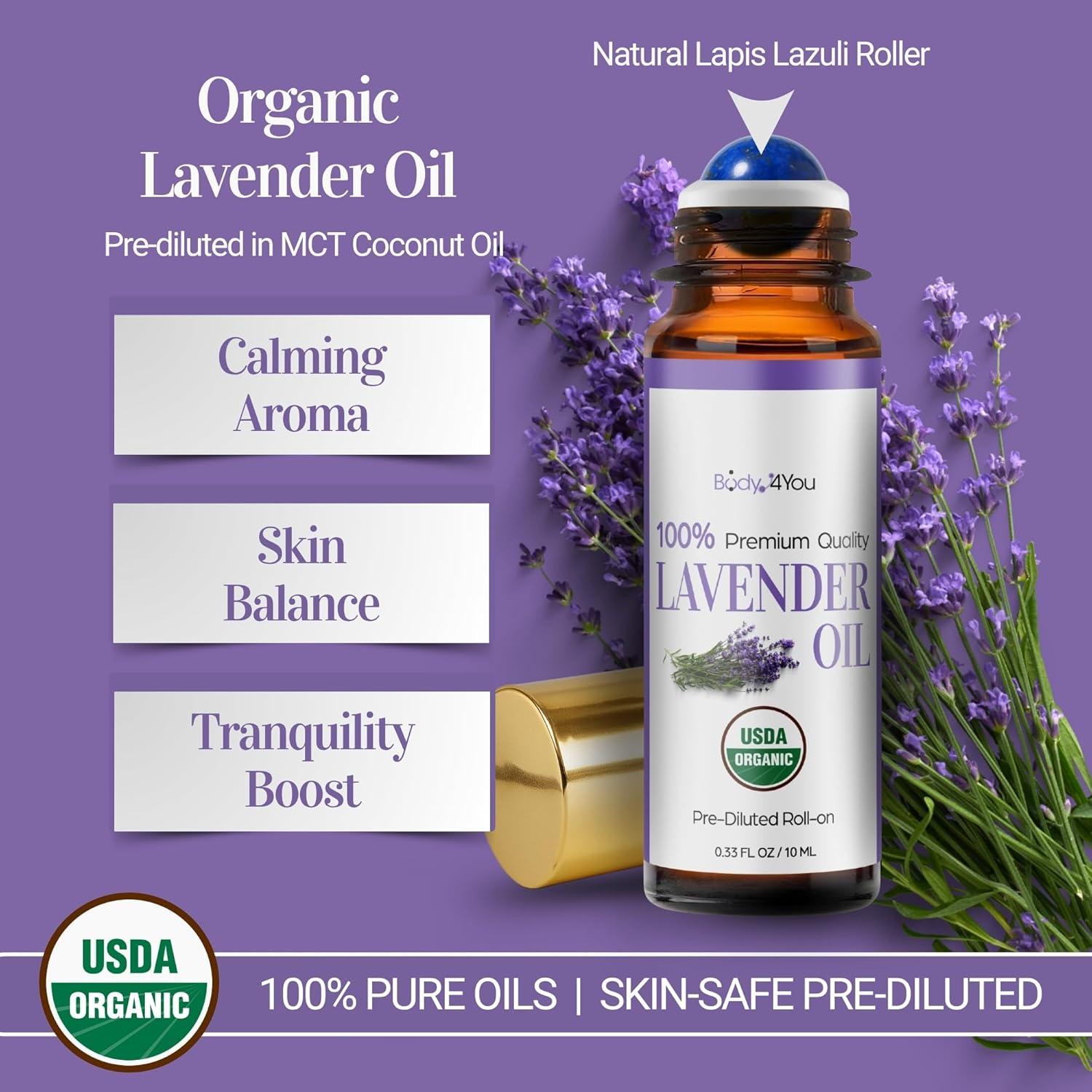 Aceite Esencial de Lavanda Roll On BodyJ4You 10ml - Puro y Orgánico