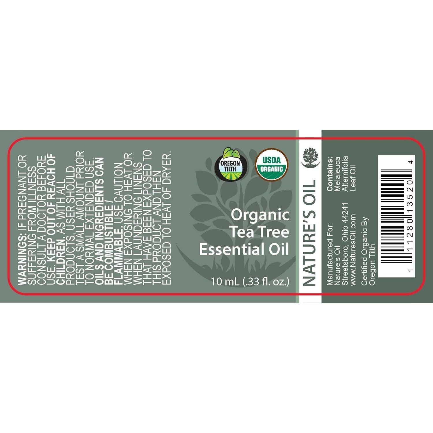 Aceite Esencial de Árbol de Té Orgánico Nature's Oil 10ml