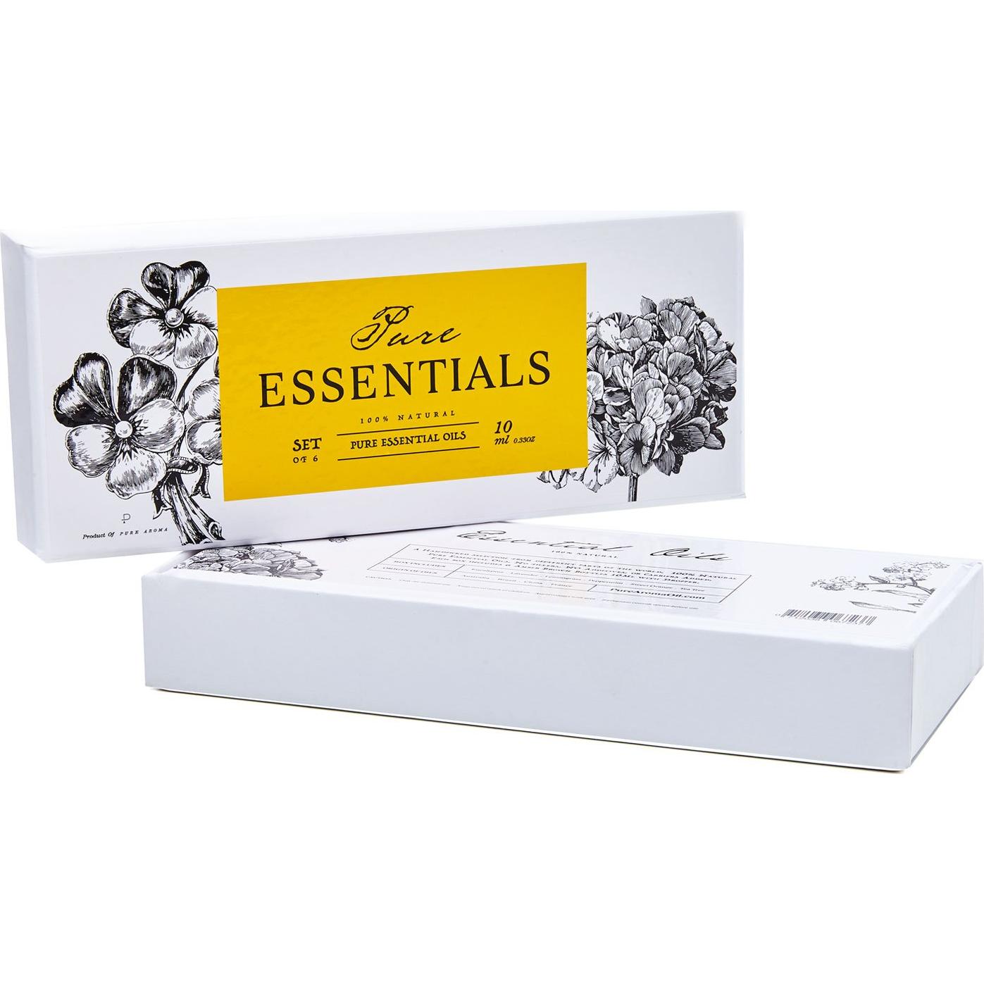 Set de Aceites Esenciales Puros 10ml - Aromaterapia 6 Piezas