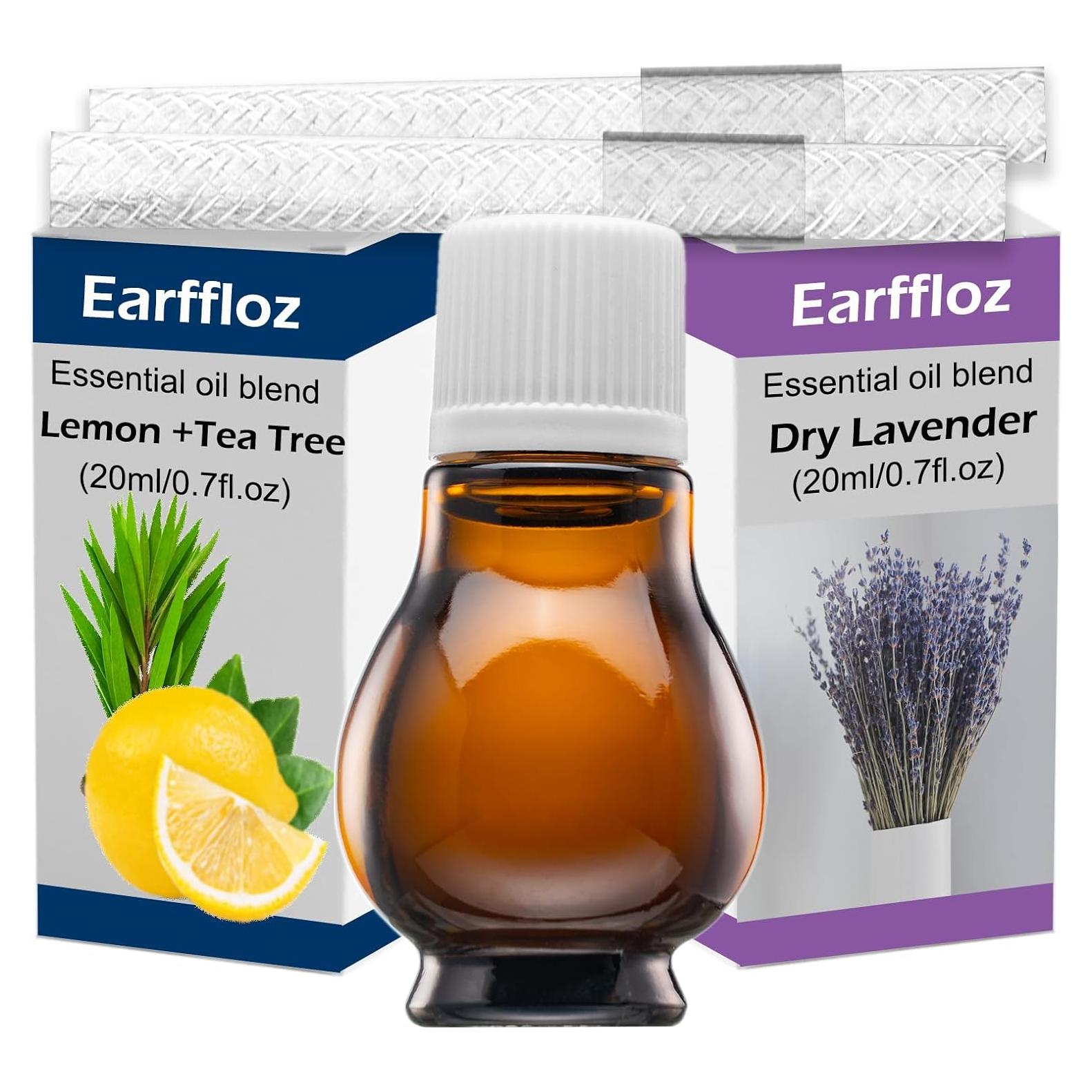 Kit 2 Fragancias Aceite Esencial Earffloz 20ml Limón y Lavanda