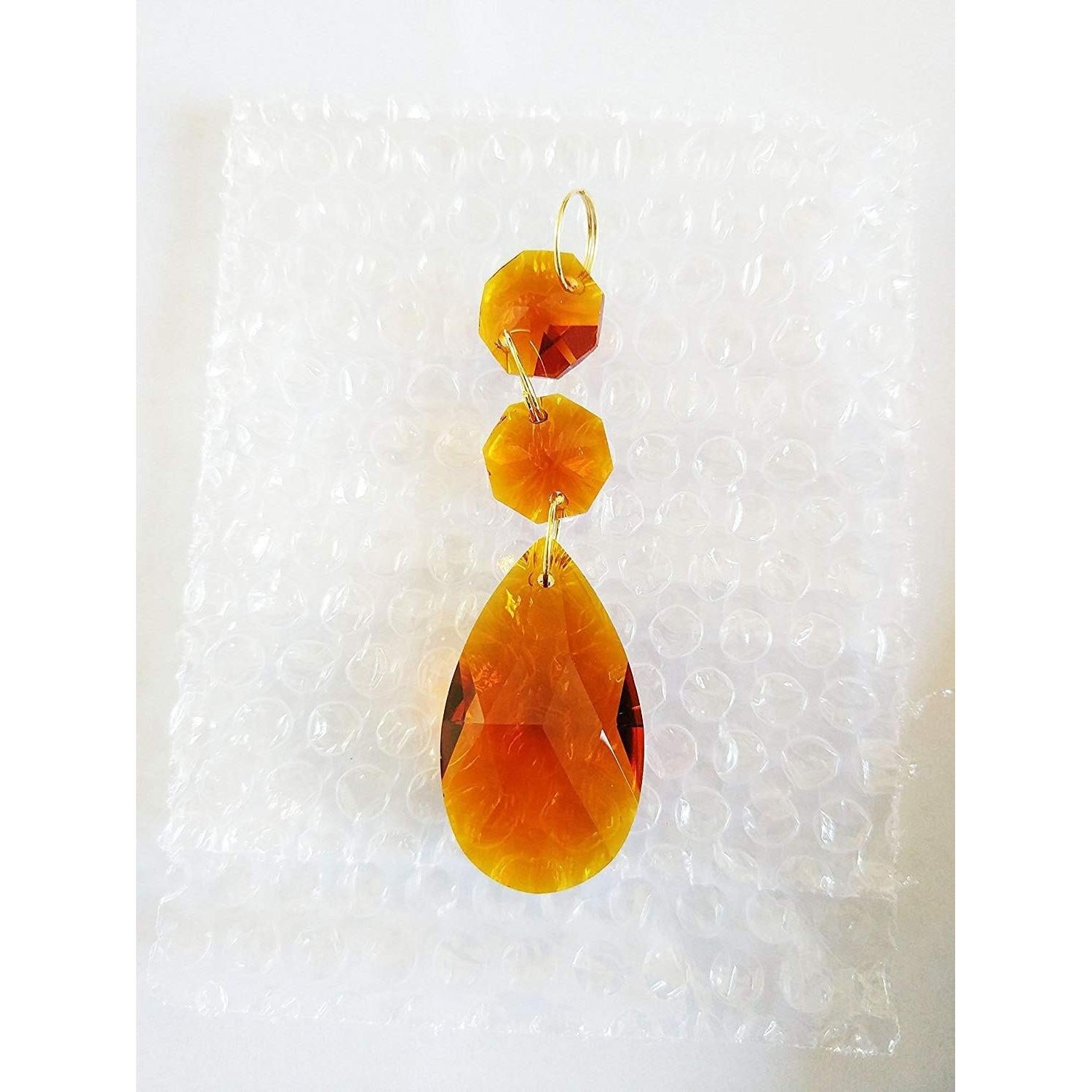 Candelabro de Cristal Ámbar Oscuro Waner 20 Piezas 7.62 cm