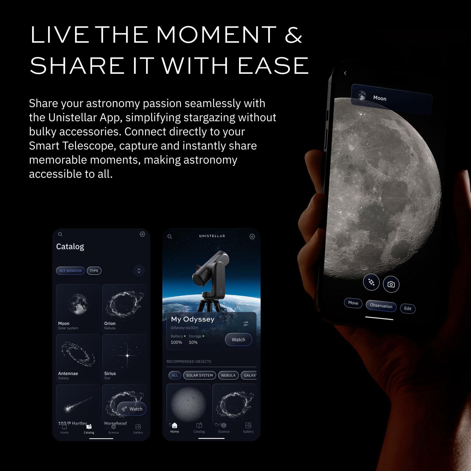 Telescopio Digital UNISTELLAR Odyssey - Enfoque Automático