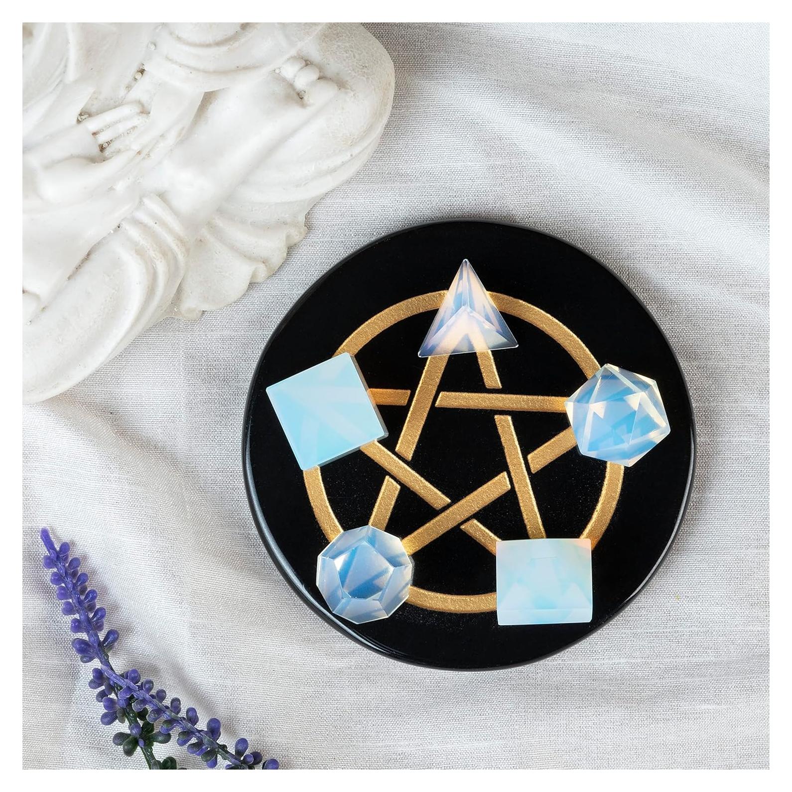 Conjunto de Cristales Sólidos Platónicos ZAICUS 5 Pcs 15-20 mm