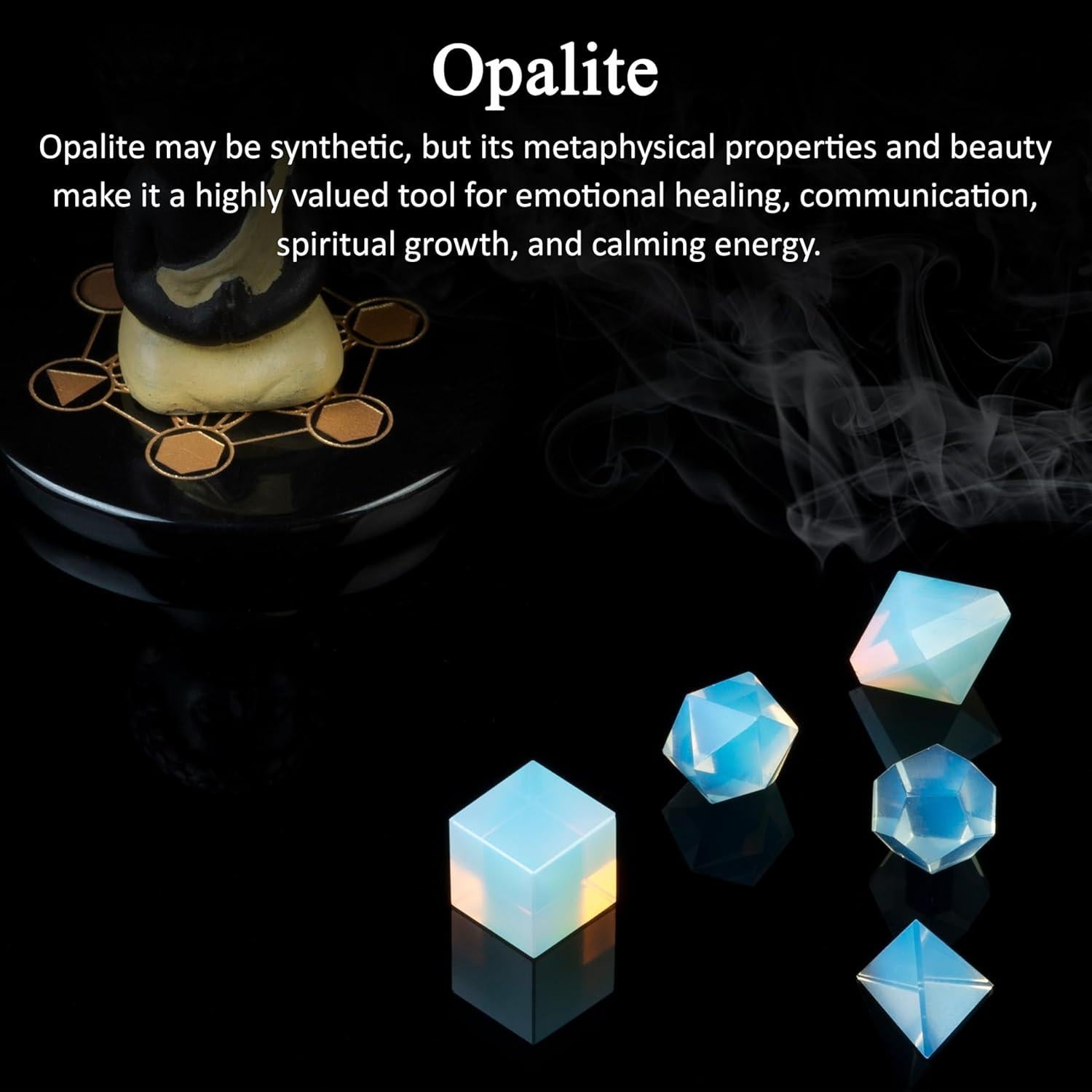 Conjunto de Cristales Sólidos Platónicos ZAICUS 5 Pcs 15-20 mm