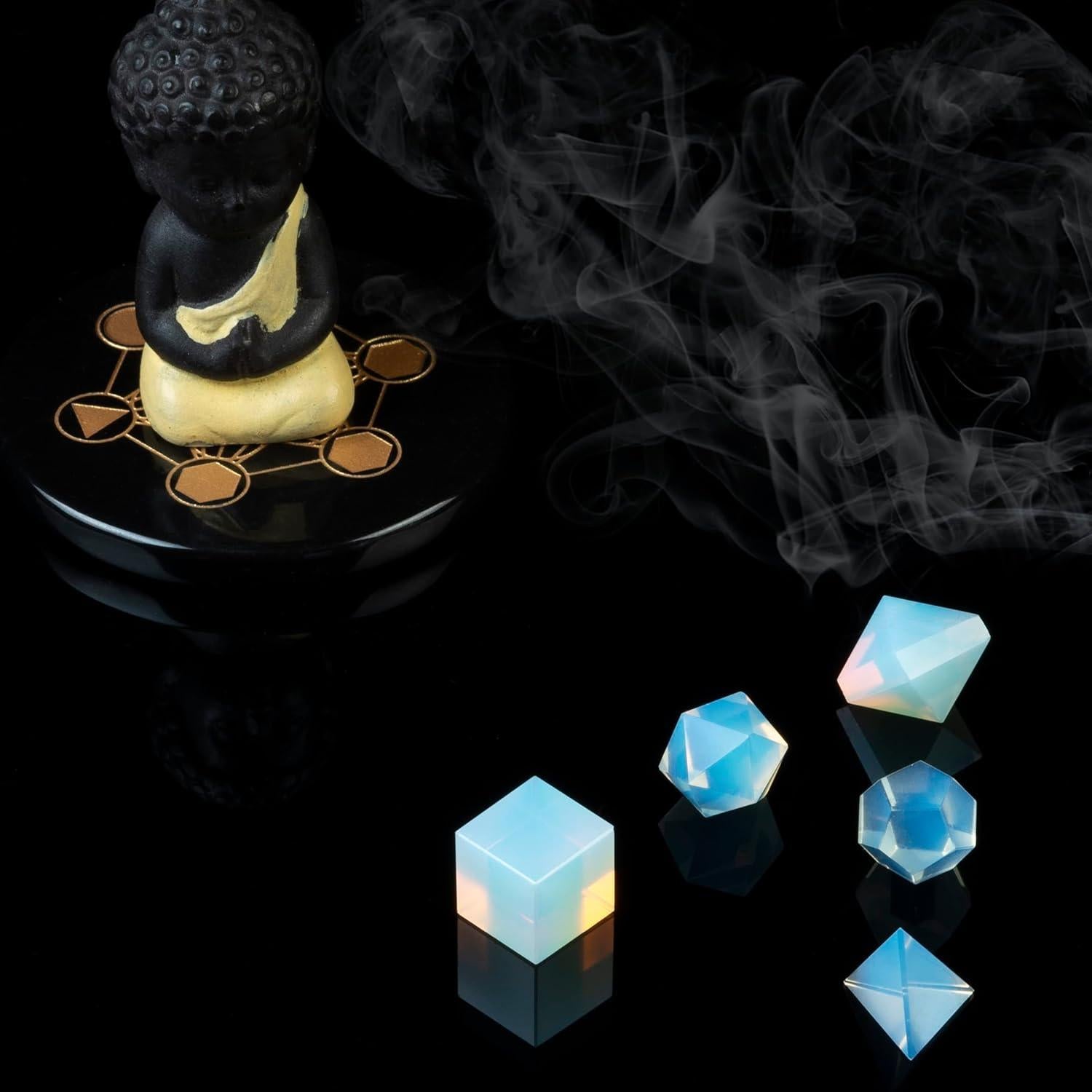 Conjunto de Cristales Sólidos Platónicos ZAICUS 5 Pcs 15-20 mm