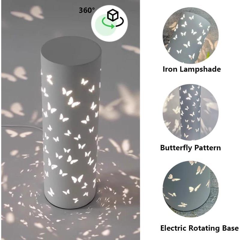 Lámpara de Noche Mariposa LED YIKEGE 20.5cm USB Rotatable