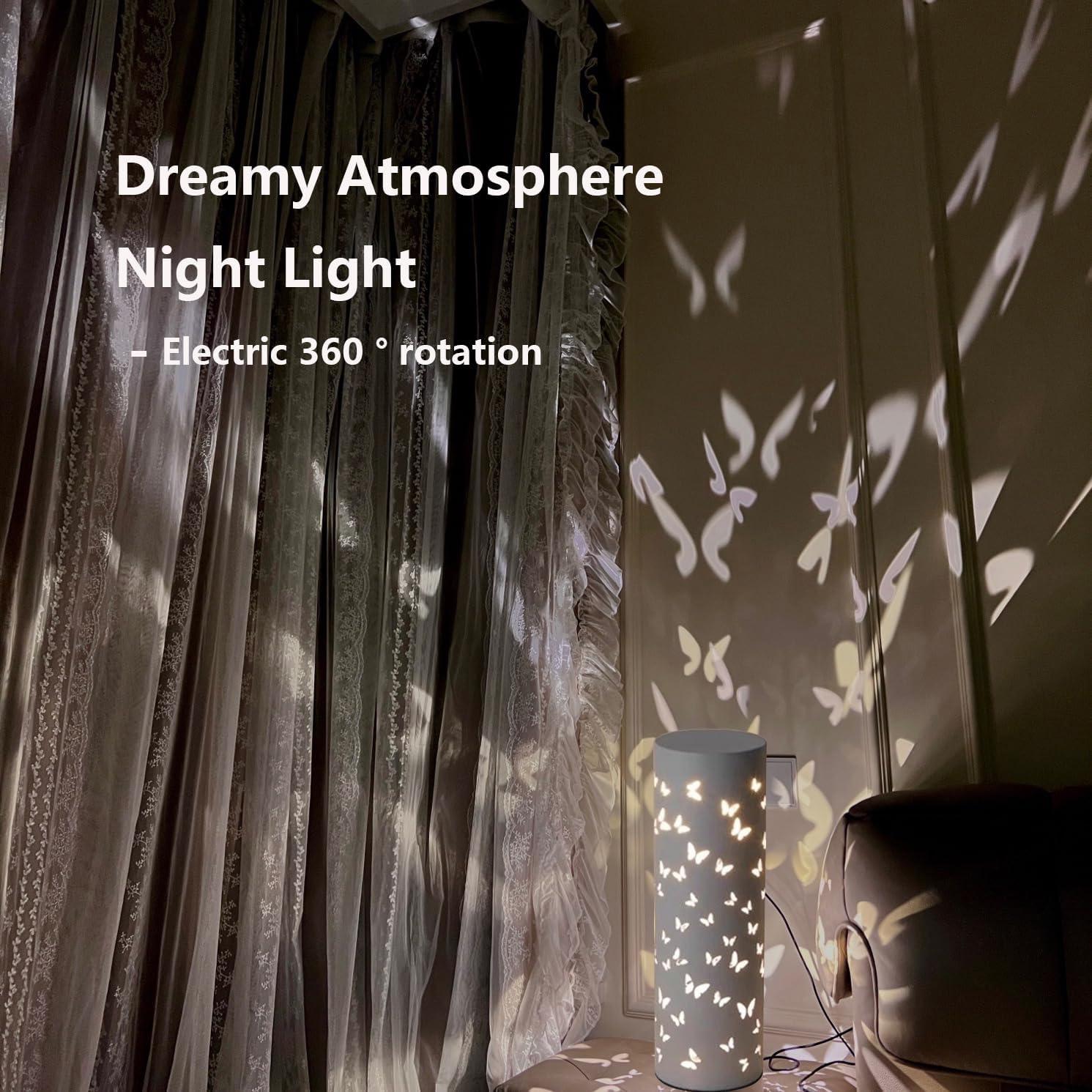 Lámpara de Noche Mariposa LED YIKEGE 20.5cm USB Rotatable