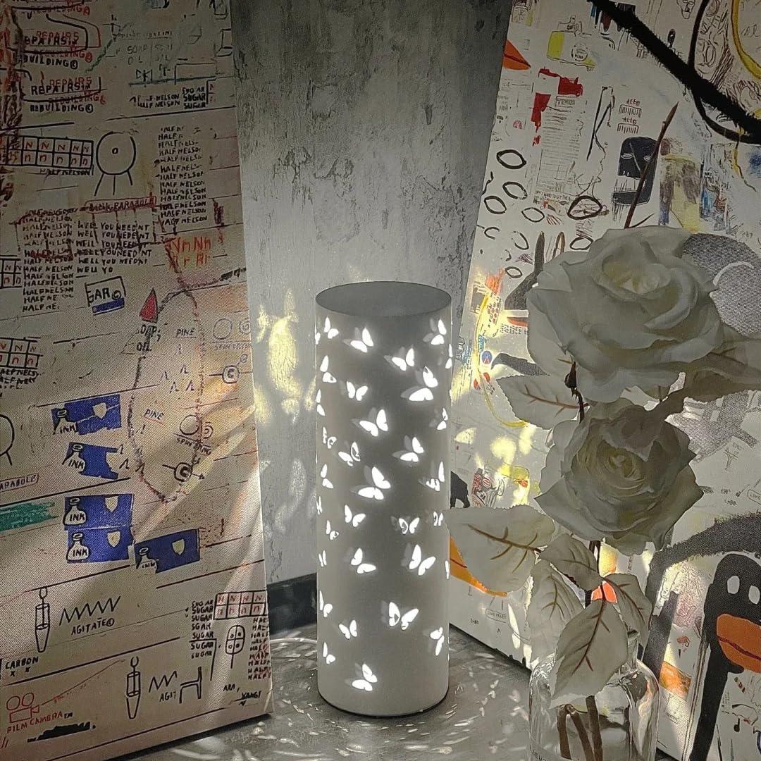 Lámpara de Noche Mariposa LED YIKEGE 20.5cm USB Rotatable