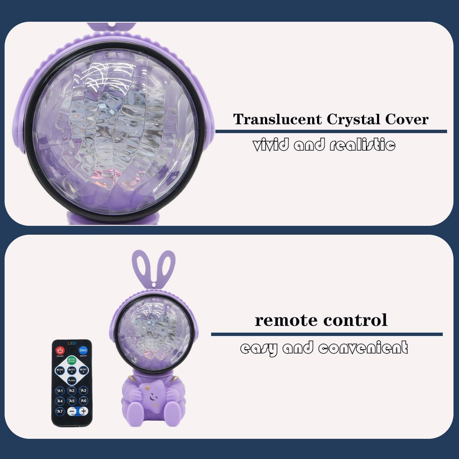 Proyector de Estrellas Astronauta Conejo ZHIJIANG LED Violeta