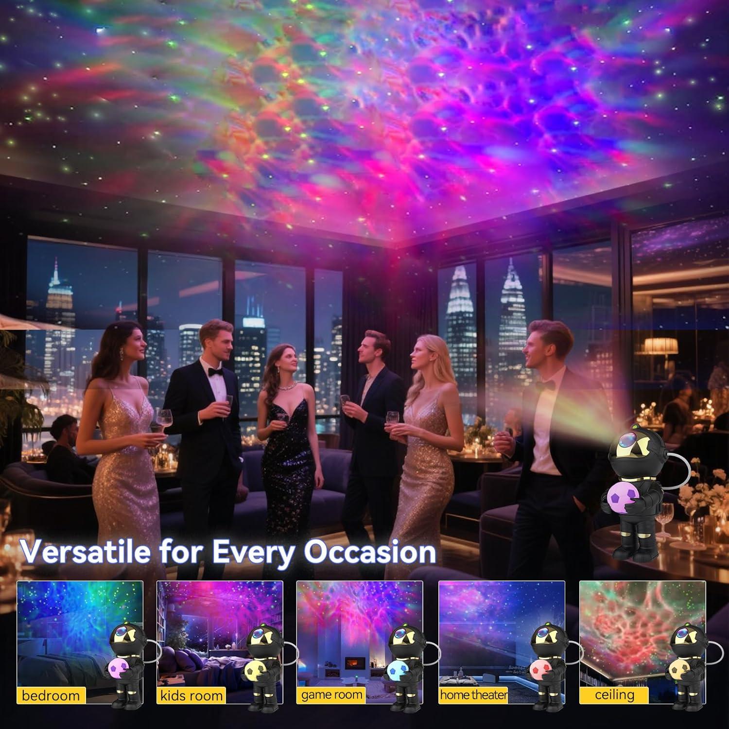 Proyector de Estrellas YLQ Astronauta con Control Remoto 20cm