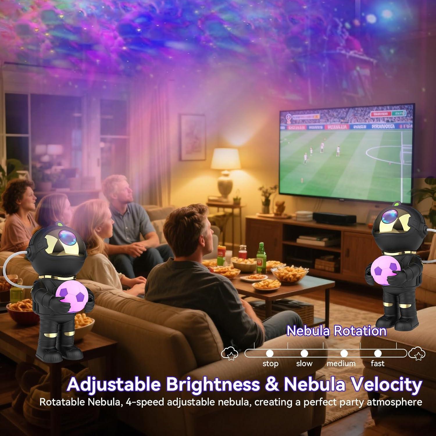 Proyector de Estrellas YLQ Astronauta con Control Remoto 20cm