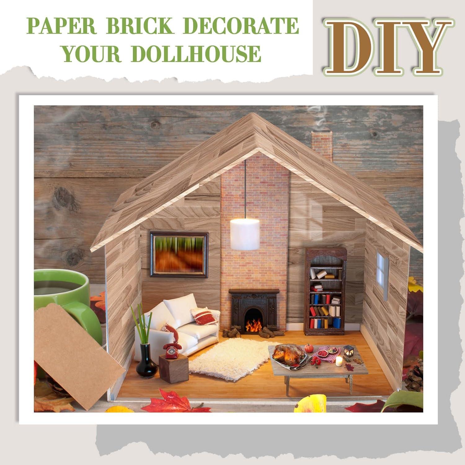 Papel Tapiz y Suelo Miniatura Flutesan 12 Pcs Estilo Natural