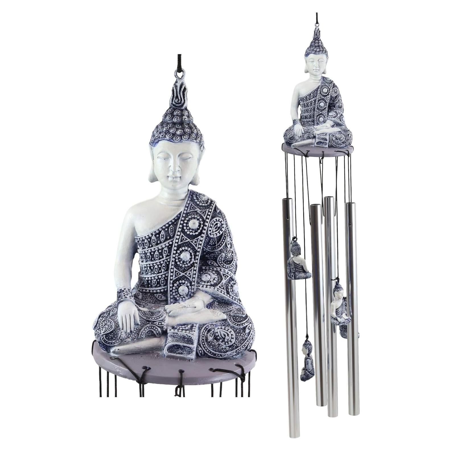 Campana de Viento Buda Meditador Ebros Gift 58 cm Decoración