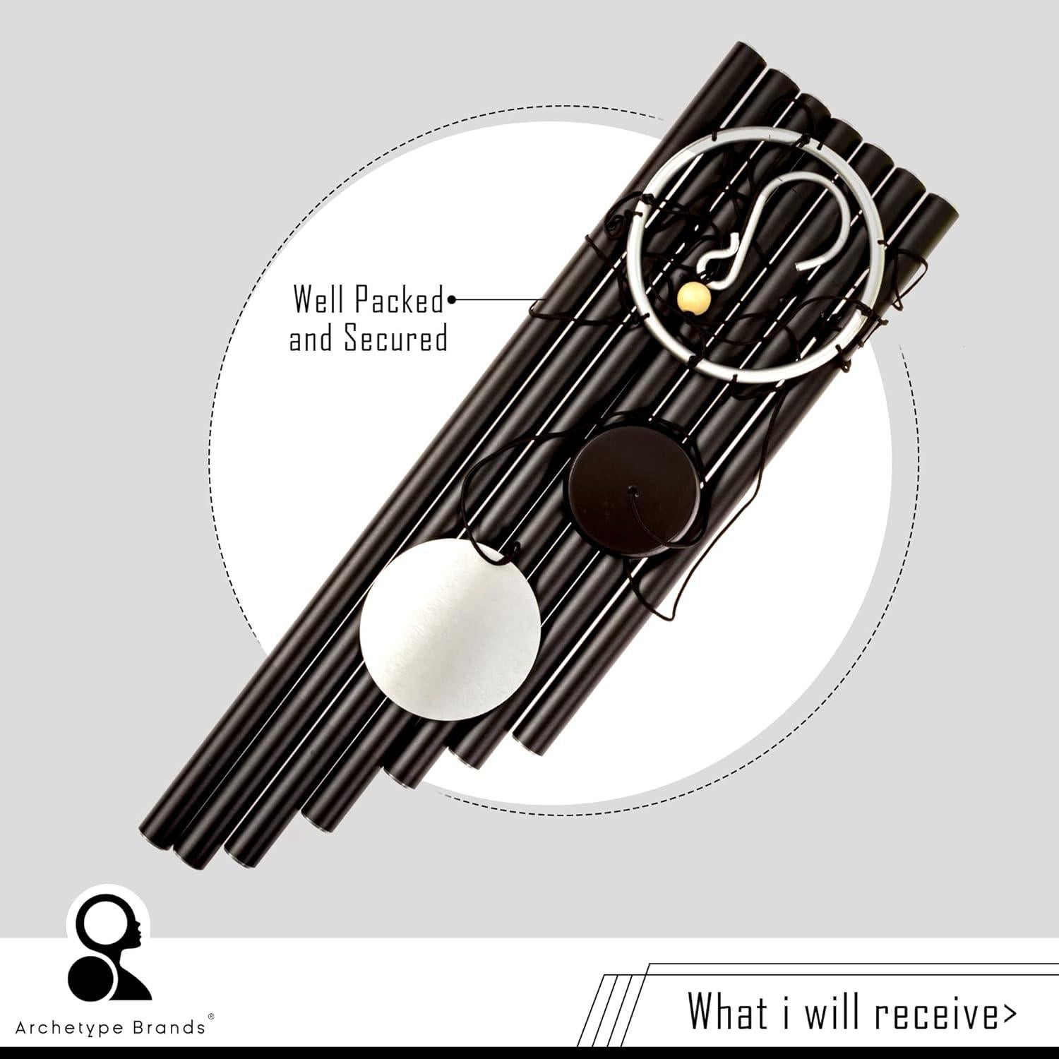 Campanas de Viento ARCHETYPE BRANDS 112 cm 528Hz Negro