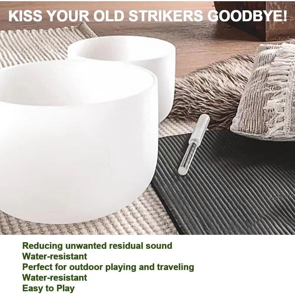 Mazo de Cuenco Cantante Acrílico Transparente UPCEED 20 cm