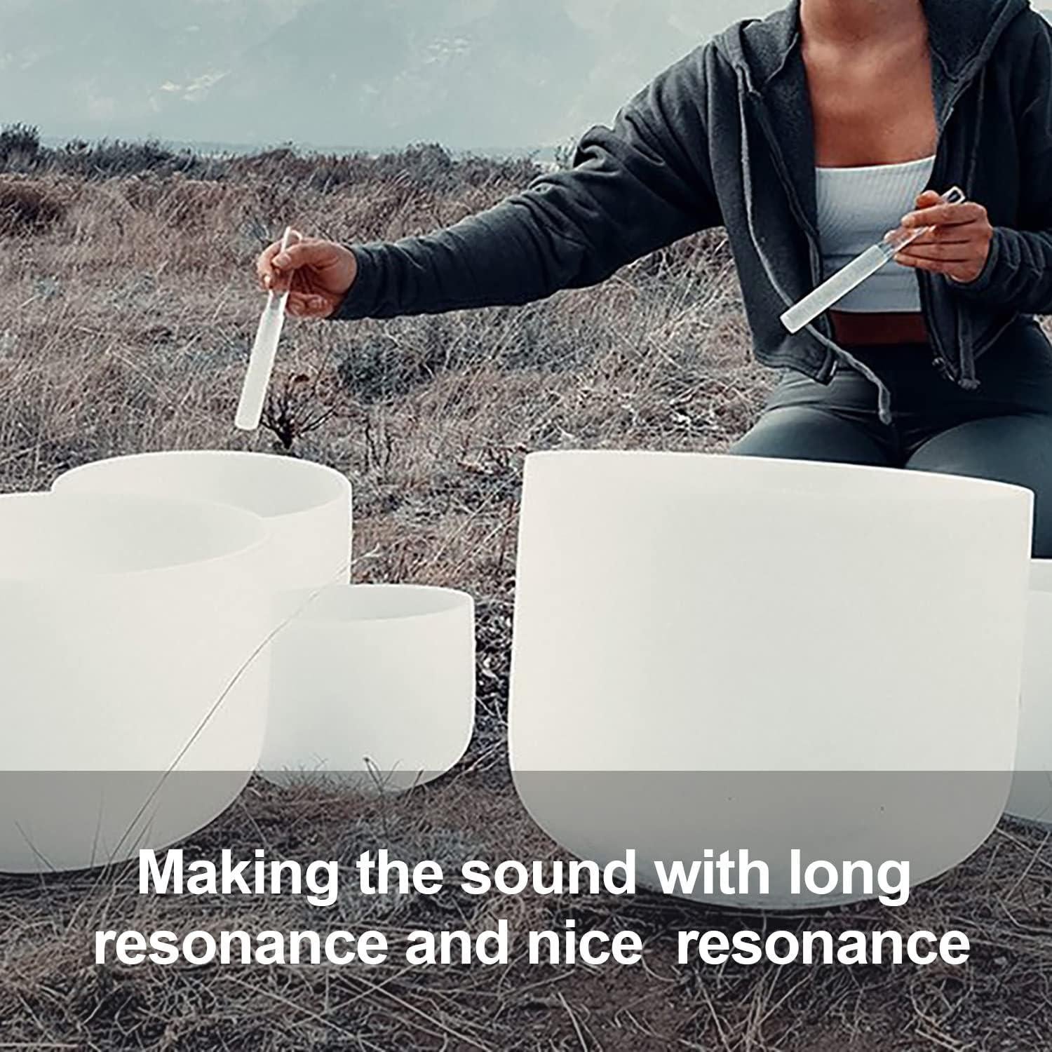 Mazo de Cuenco Cantante Acrílico Transparente UPCEED 20 cm