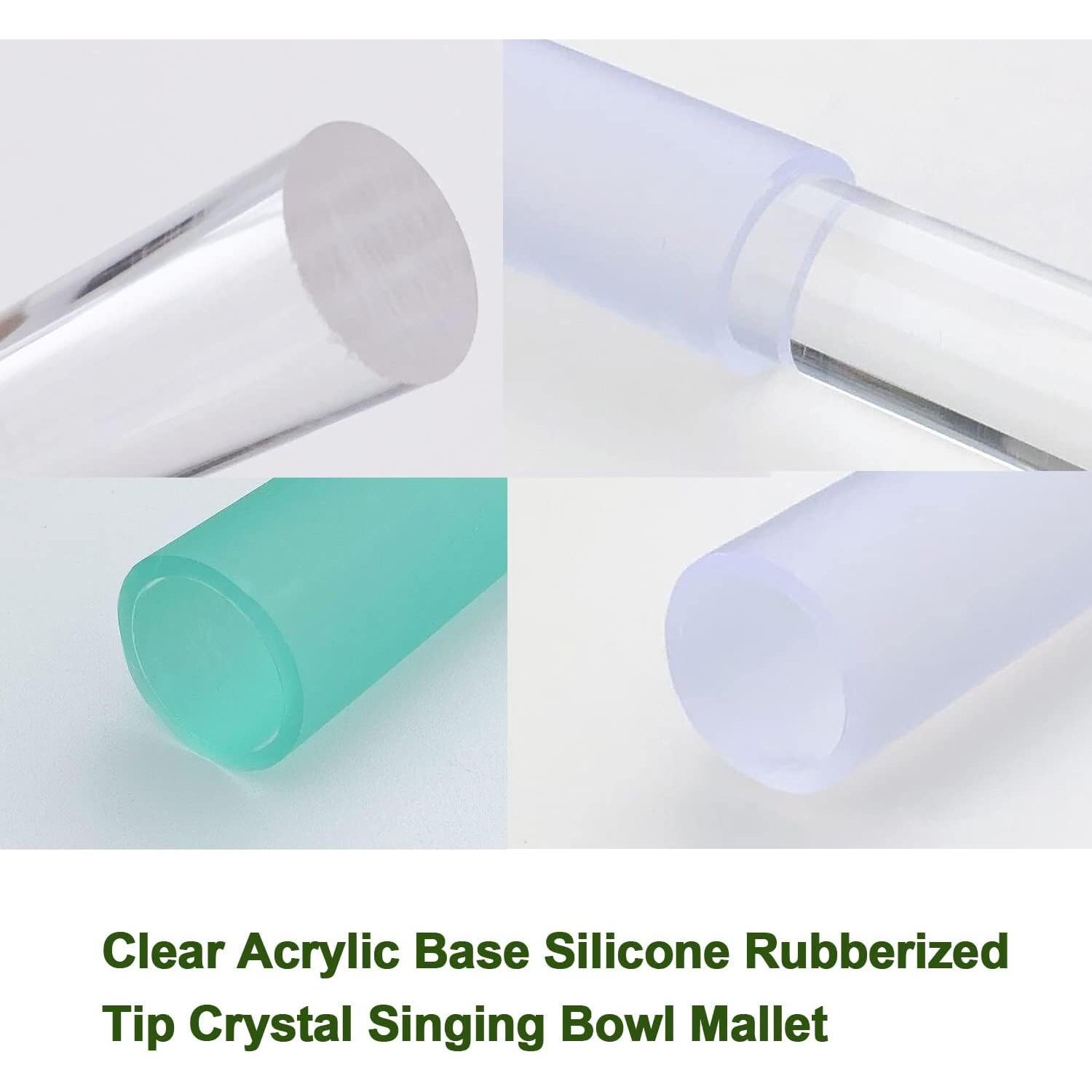 Mazo de Cuenco Cantante Acrílico Transparente UPCEED 20 cm