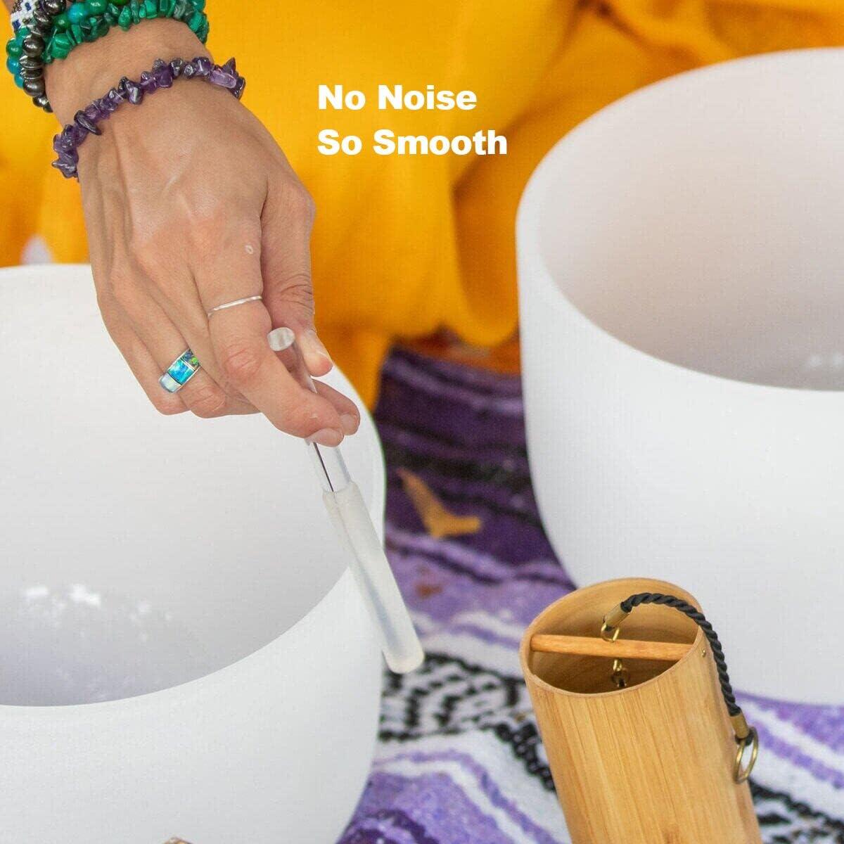 Mazo de Cuenco Cantante Acrílico Transparente UPCEED 20 cm