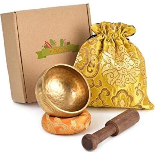 Juego de Cuencos Cantores Tibetanos HOKPA 8.4 cm con Bolsa de Seda