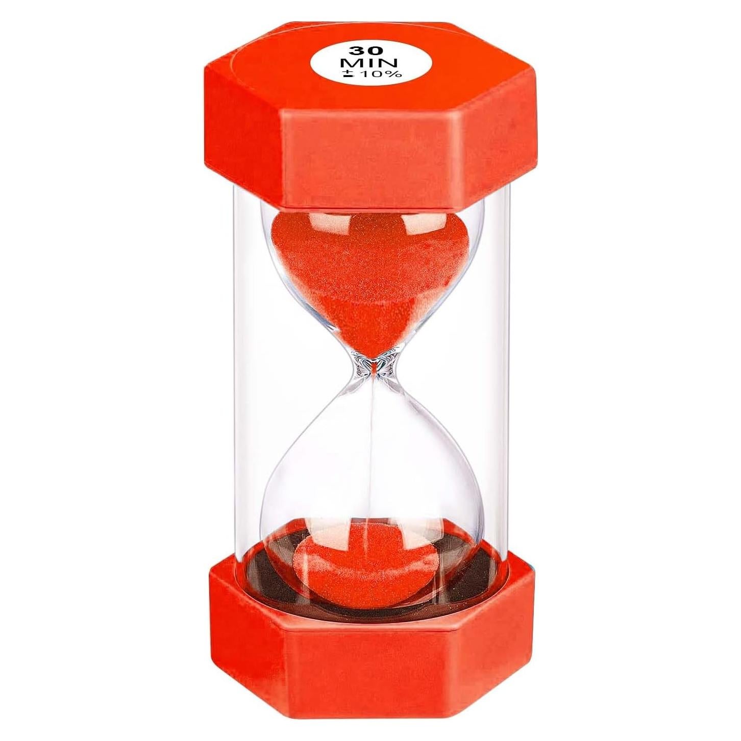 Reloj de Arena Colorido YLTIMER 30 Minutos Hexagonal Rojo