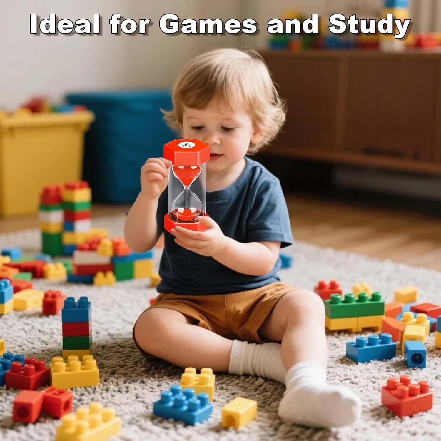 Reloj de Arena Colorido YLTIMER 30 Minutos Hexagonal Rojo