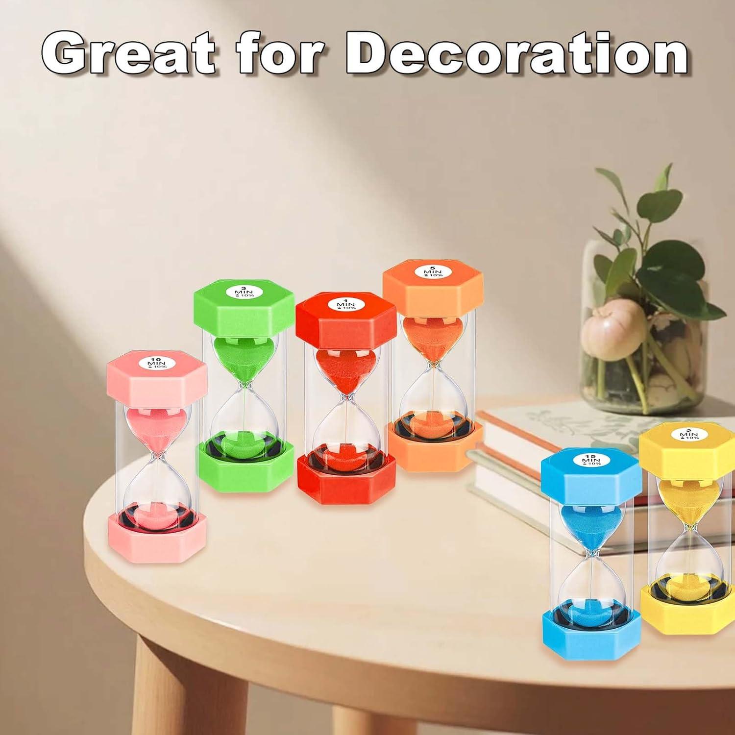 Reloj de Arena Colorido YLTIMER 30 Minutos Hexagonal Rojo