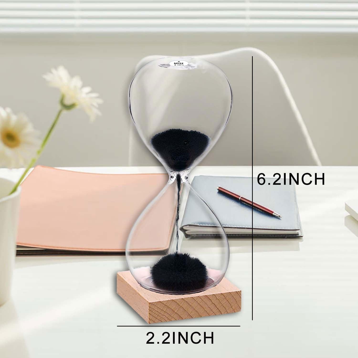 Reloj de Arena Magnético SuLiao 1 Minuto con Base de Madera