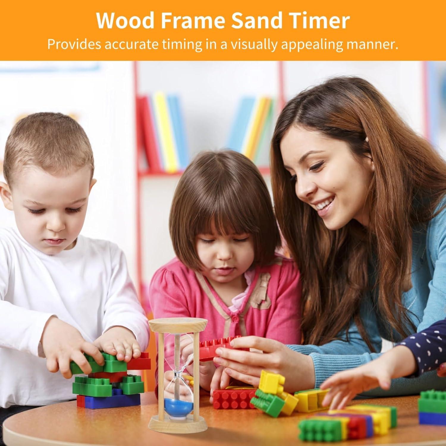 Juego de 6 Relojes de Arena Varku de Madera Multicolor