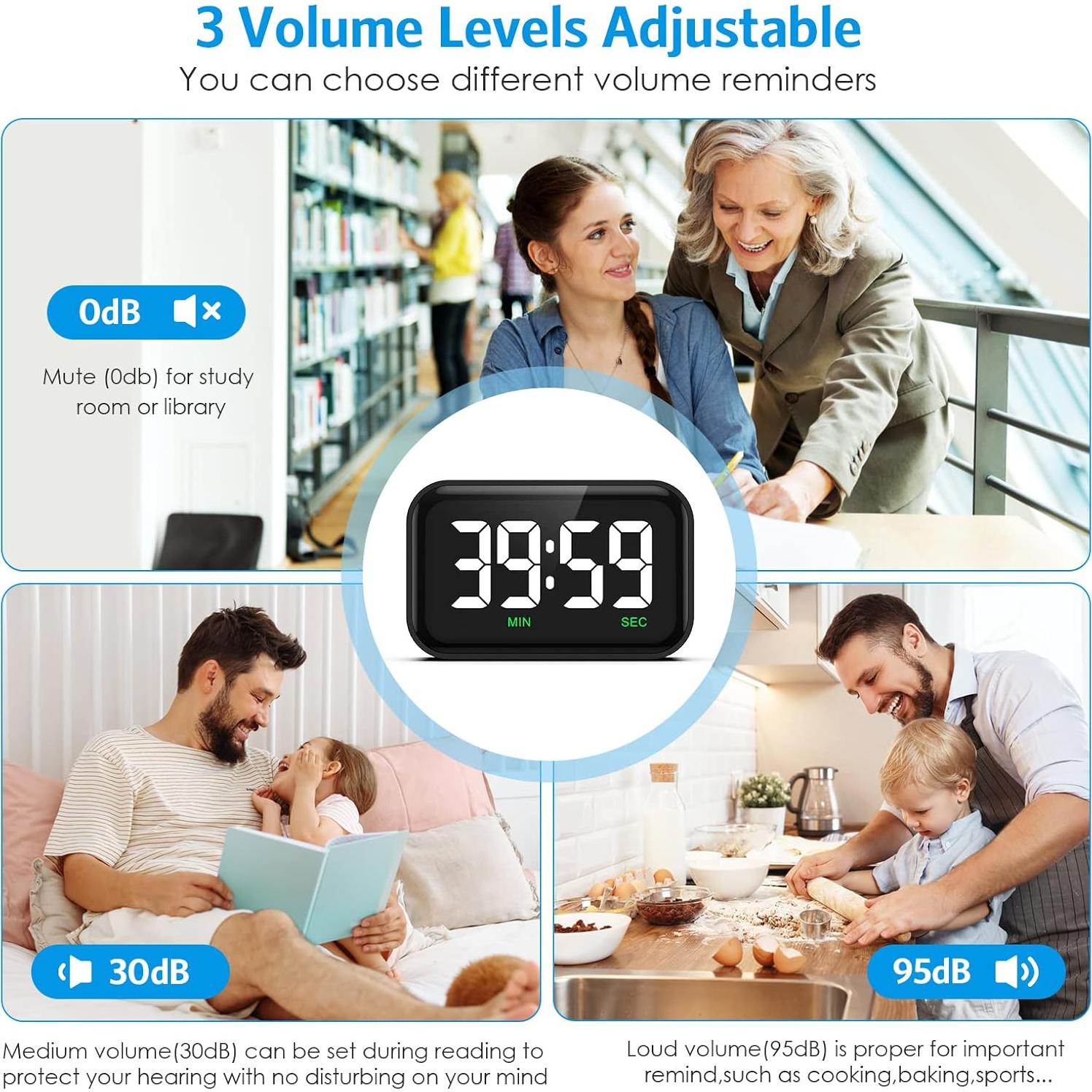 Temporizador de Cocina Digital Olipiter con Pantalla LED 3.5"