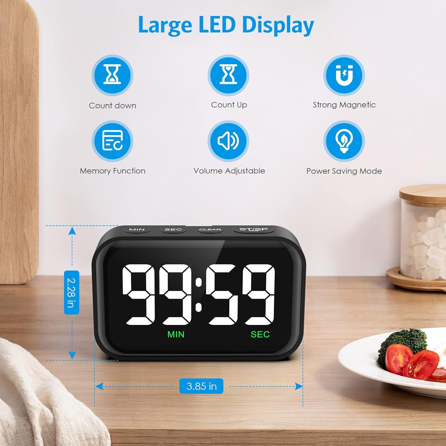 Temporizador de Cocina Digital Olipiter con Pantalla LED 3.5"