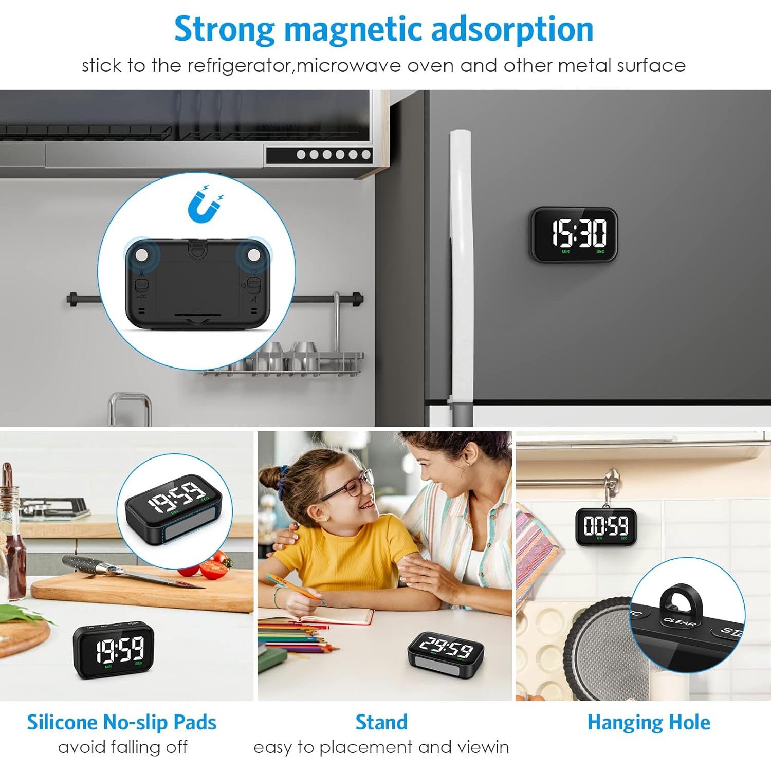 Temporizador de Cocina Digital Olipiter con Pantalla LED 3.5"