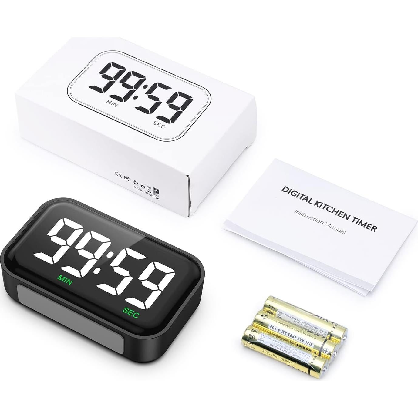 Temporizador de Cocina Digital Olipiter con Pantalla LED 3.5"